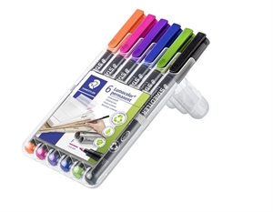 Staedtler Marker Lumocolor Perm 0,6mm ass (6)